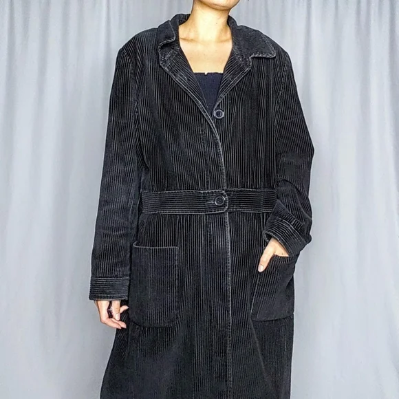 🛑 SOLD 🛑 Wide wale corduroy long vintage jacket - Picture 2 of 8